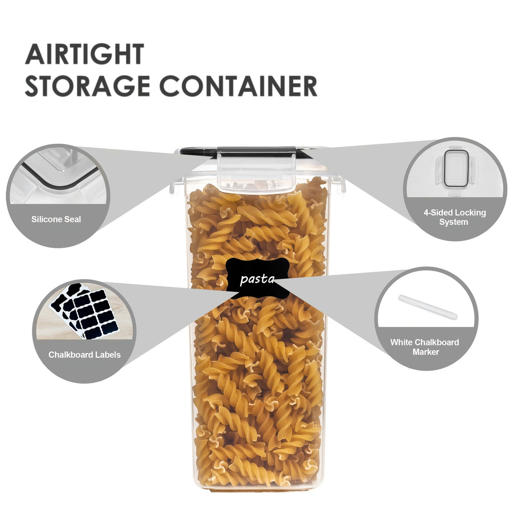 24pcs Airtight Food StoraContainers Set With Lids, BPA Plastic Dry Food Canisters For Kitchen Pantry Organization And Storage, Include Labels