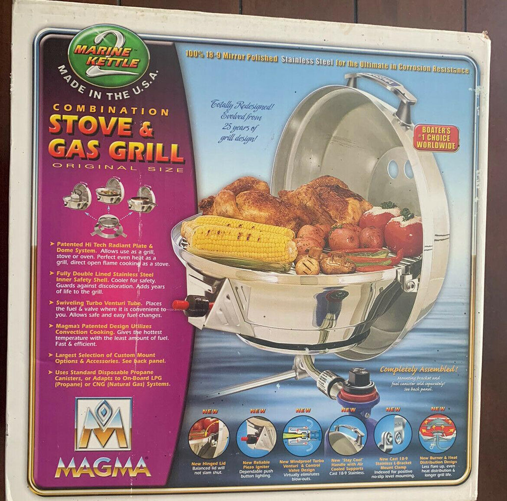 Marine Kettle 2 Original Size A10-207 Combo Stove & Gas Grill New/Sealed