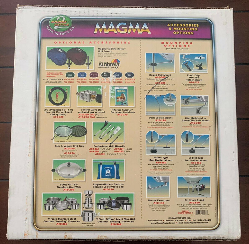 Marine Kettle 2 Original Size A10-207 Combo Stove & Gas Grill New/Sealed