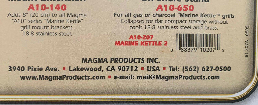 Marine Kettle 2 Original Size A10-207 Combo Stove & Gas Grill New/Sealed