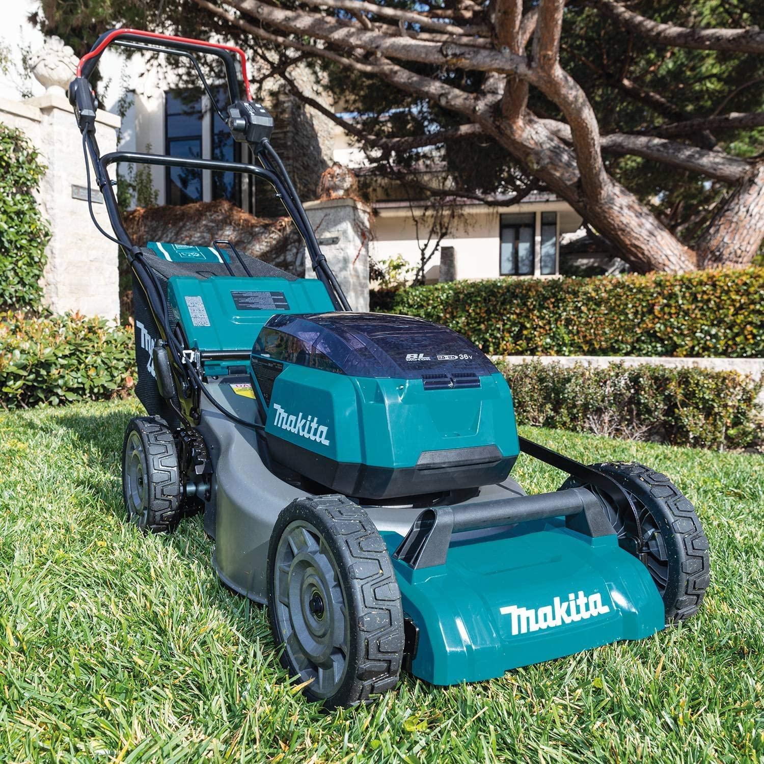Makita XML06PT1 36V (18V X2) LXT Brushless 18" Self-Propelled Commercial Lawn Mower Kit with 4 Batteries (5.0Ah)
