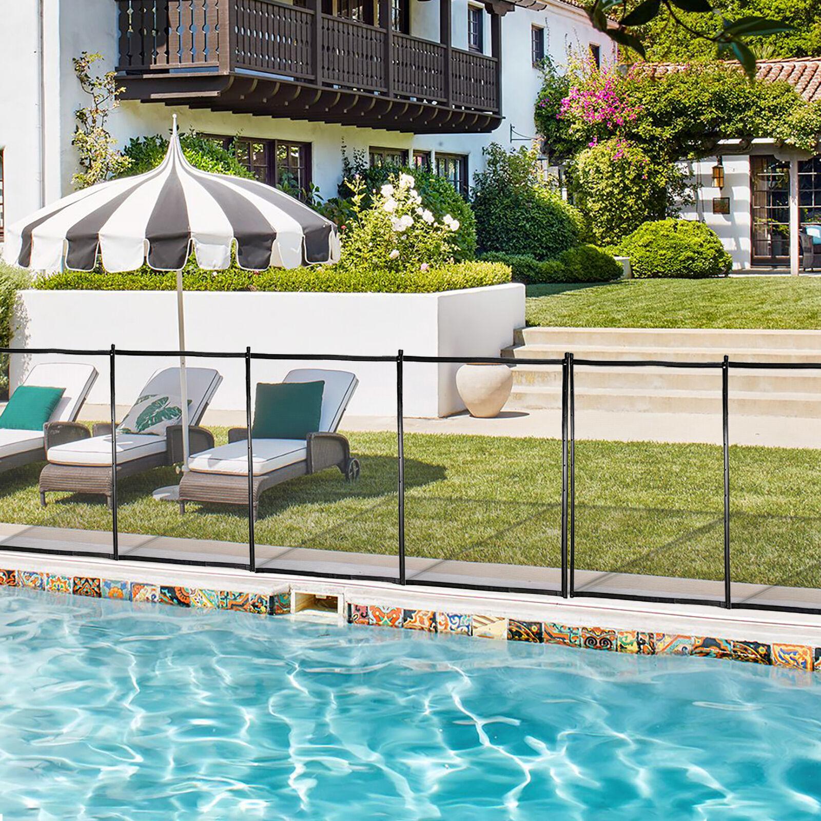 Pool Fences 4'x48' In-Ground Swimming Pool Sectional Kit Removable Mesh Barrier