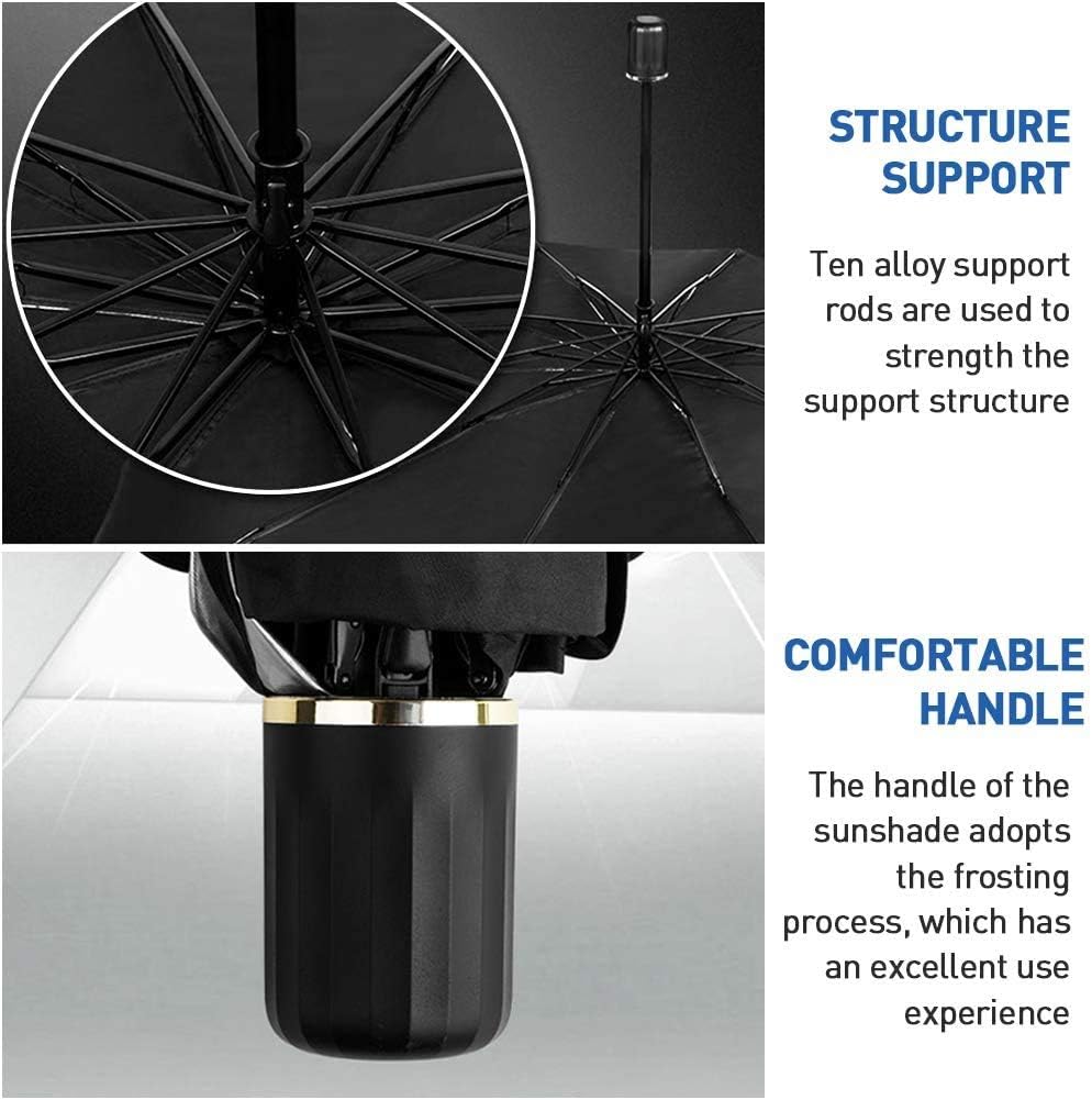JASVIC Car Windshield Sun Shade Umbrella - Foldable Car Umbrella Sunshade Cover UV Block Car Front Window (Heat Insulation Protection) for Auto Windshield Covers Most Cars (Large)