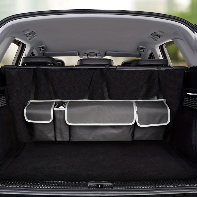 1pc High Capacity Car Boot Back Seat Trunk StoraBag Organizer Pocket Waterproof Oxford StoraBox Organizer Stowing Tidying Interior Accessories
