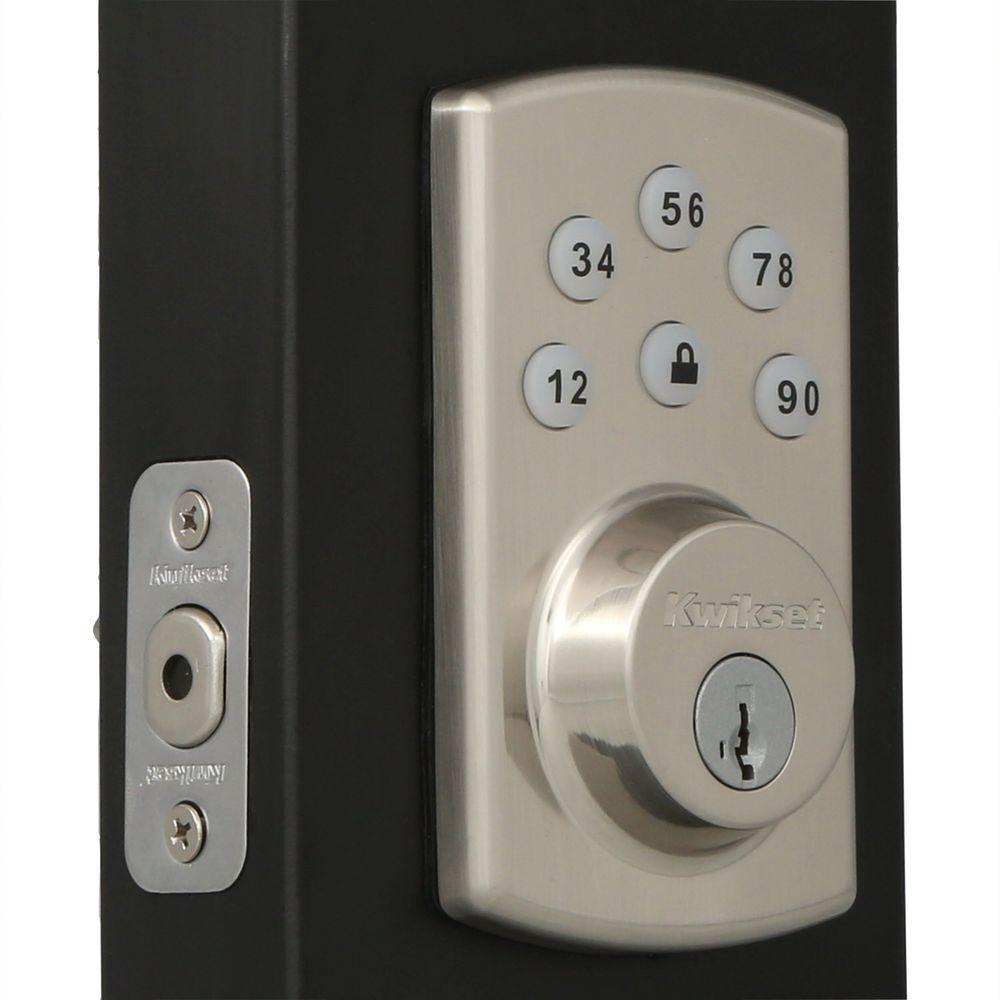 Powerbolt2 Satin Nickel Single Cylinder Electronic Deadbolt Featuring SmartKey Security