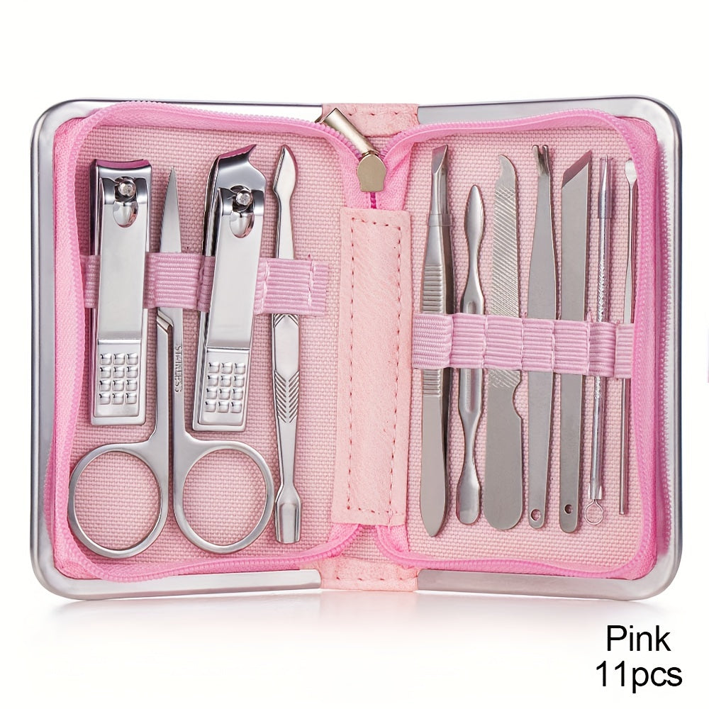 Nail Clipper Set 11/26pcs Set Manicure Set  Anti Splash Fingernail Cutter  Steel Nail Scissor Cuticle Tools