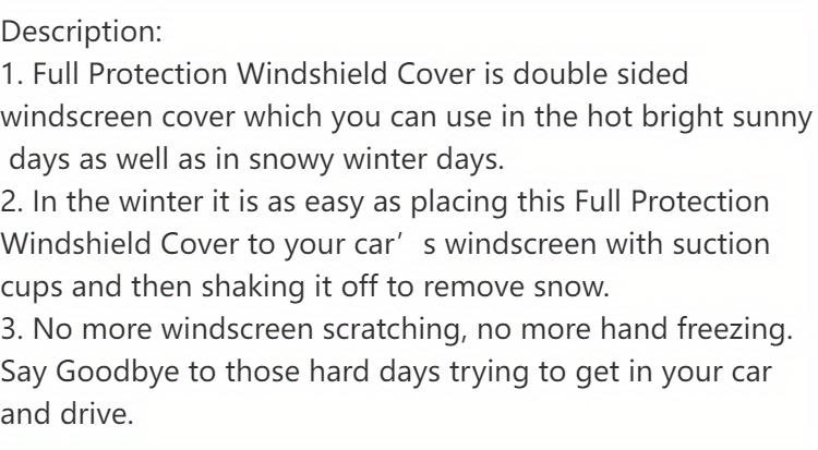 1pc Keep Your Car Protected From Snow And Sun With Our Foldable Windshield Cover