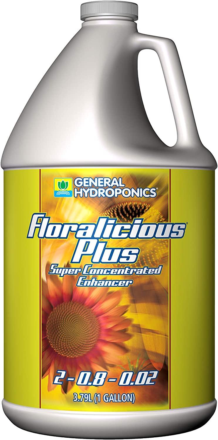 General Hydroponics HGC732207 Floralicious Plus Vitality Enhancer Plant Nutrient 1-Gallon Yellow