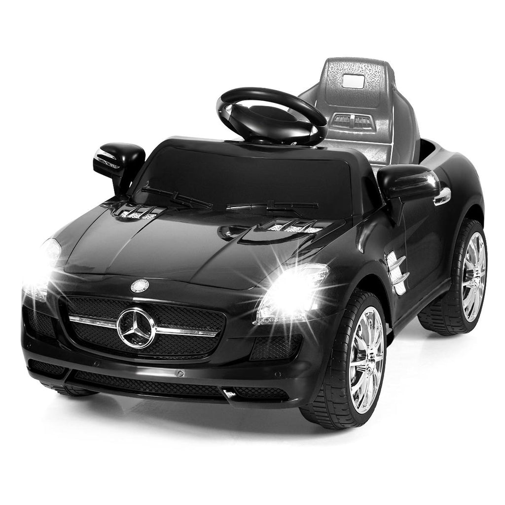 Goplus mercedes benz sls r/c mp3 kids ride on car electric battery toy Black
