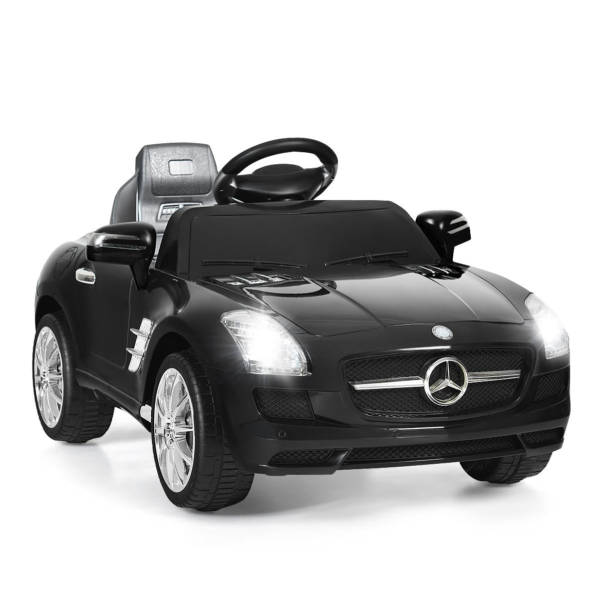 Goplus mercedes benz sls r/c mp3 kids ride on car electric battery toy Black