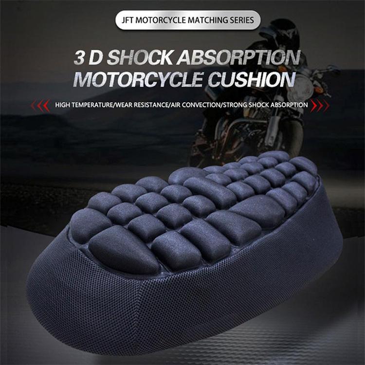3D Motorcycle Cool Seat Cover Sunscreen Shock Absorption Inflatable Cushion