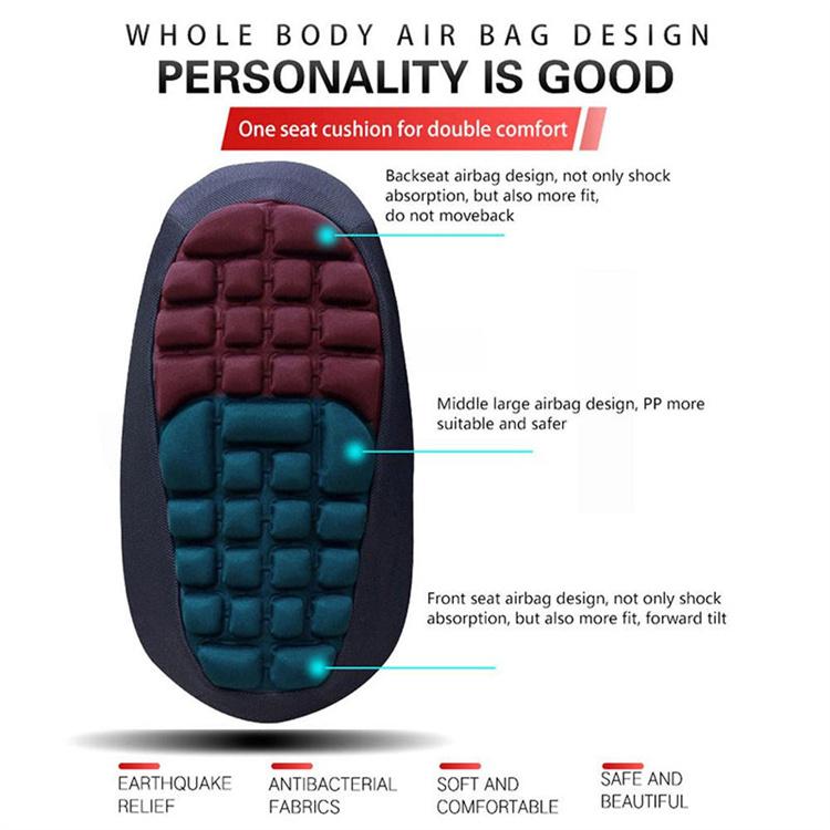 3D Motorcycle Cool Seat Cover Sunscreen Shock Absorption Inflatable Cushion
