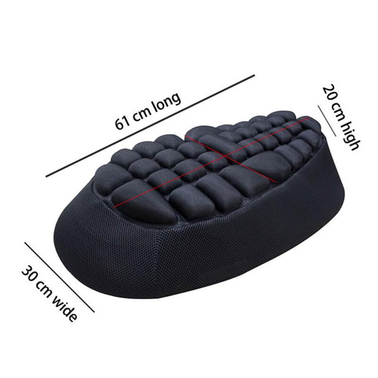 3D Motorcycle Cool Seat Cover Sunscreen Shock Absorption Inflatable Cushion