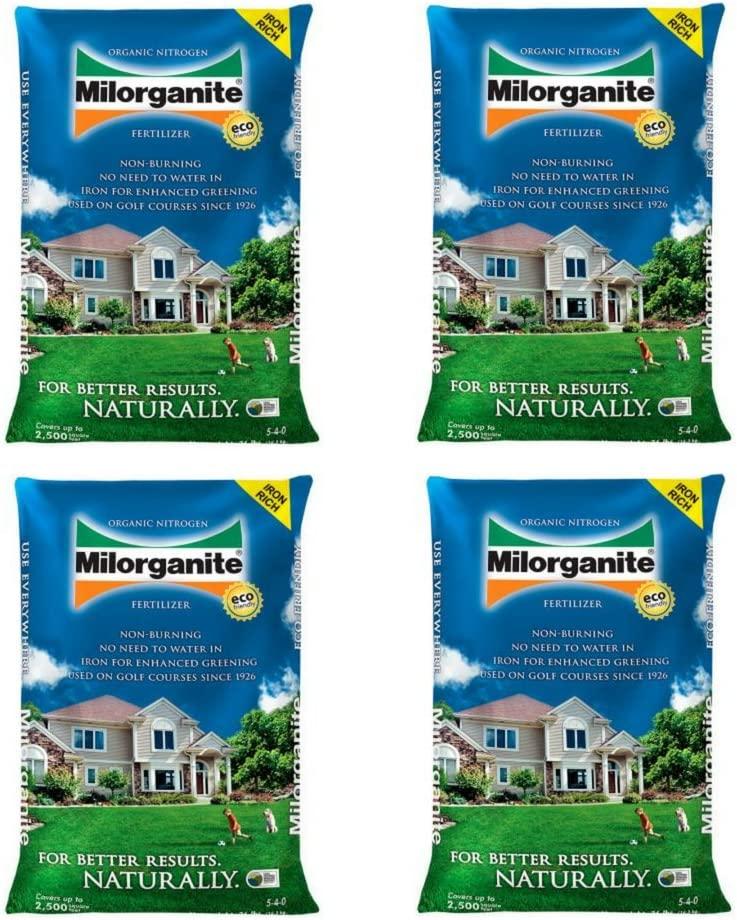 Milorganite Slow-Release Nitrogen Fertilizer, 32-Pound - (4 Bags)