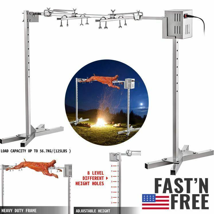 Rotisserie Grill Asador De Electrico 45W Para Puerco Parrillas Giratorio Grande