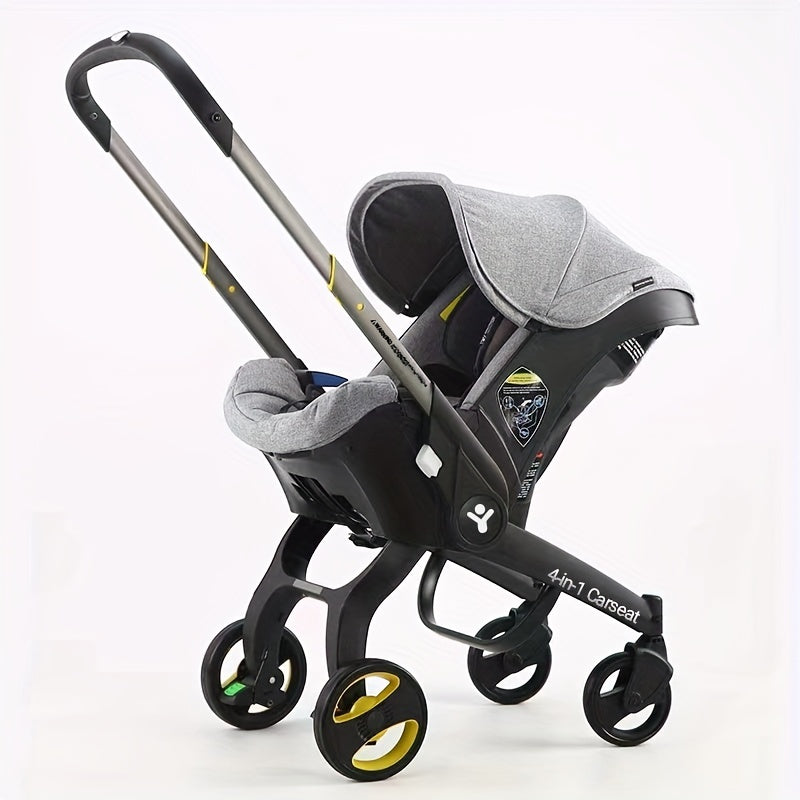 Effortless Baby Strolling, 4-in-1 Foldable Stroller For Use In Shopping Malls, Supermarkets, And Outdoors,  Thanksgiving, Christmas, Year Gift