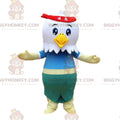 White eagle BIGGYMONKEYmascot costume, bird costume, rooster fancy dress