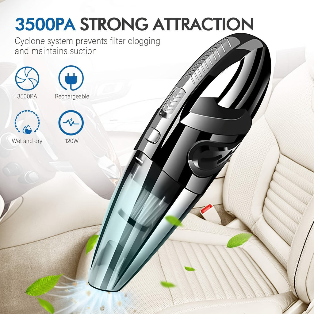 Handheld Vacuum Cleaner, Cordless Rechargeable Lightweight Portable Mini Hand Vac With Powerful Cyclonic Suction For Wet Dry Car Pet Hair Home Use