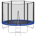 Trampoline 10 FT with Safe Enclosure Net, Kids Trampoline for Play &amp; Exercise Indoor or Outdoor, 661 LB Capacity for 3-4 Kids, Waterproof Jump Mat, Backyard Trampoline Ladder for Adults Jump Sports