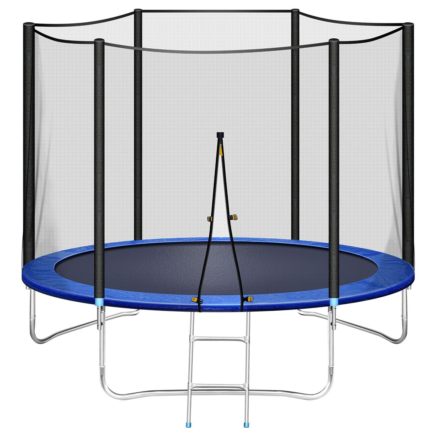 Trampoline 10 FT with Safe Enclosure Net, Kids Trampoline for Play &amp; Exercise Indoor or Outdoor, 661 LB Capacity for 3-4 Kids, Waterproof Jump Mat, Backyard Trampoline Ladder for Adults Jump Sports
