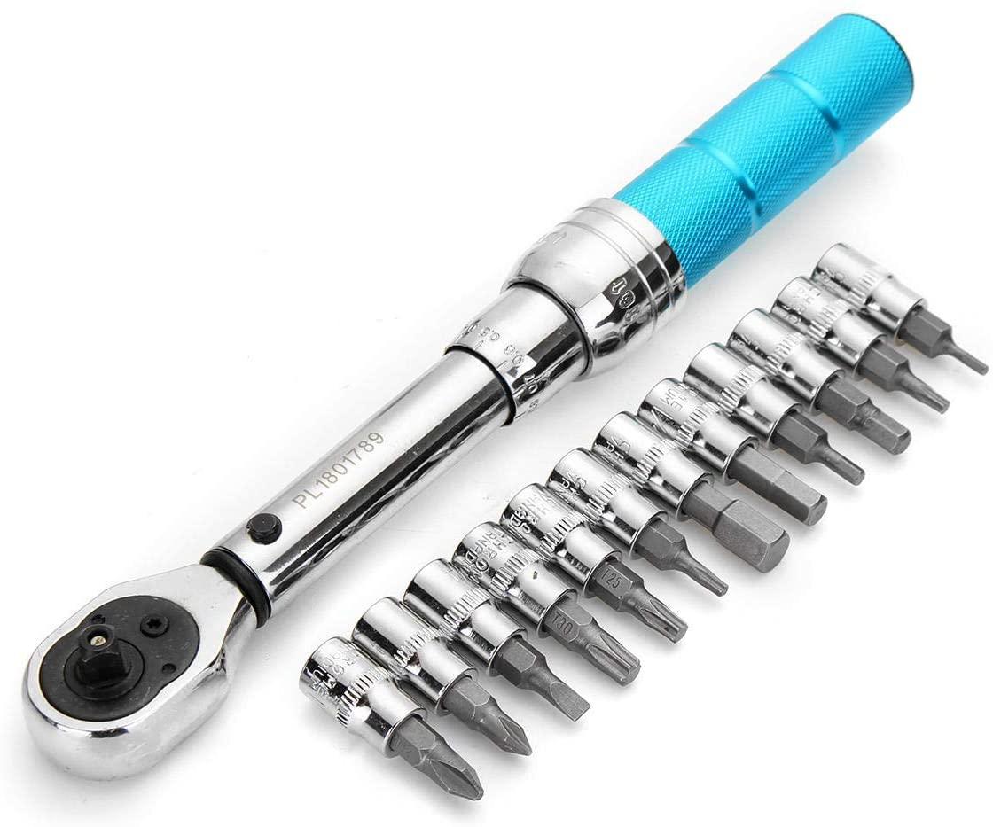YYONGAO Repair Tools, 2-14NM 1/4 Inch Bits-Alloy Steel Bicycle Drive Torque Wrench Key Tools Wrenche Socket Set Universal Hand Tools Wrenches