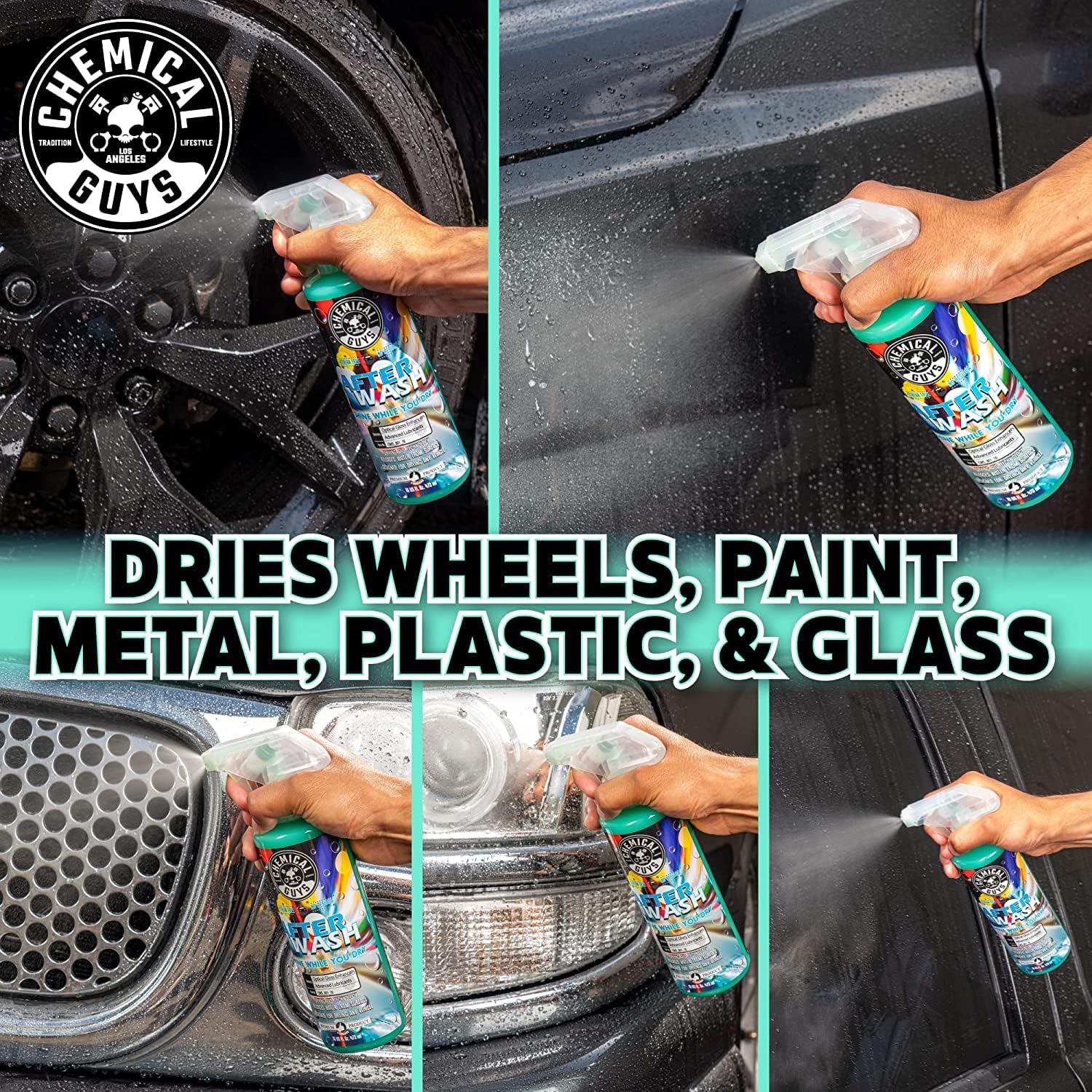 Chemical Guys CWS_402_64A Car Wash, Dry &amp; Shine Bundle - Mr. Pink Foaming Car Wash Soap, 64 oz (Half Gallon) + After Wash Gloss Boosting Drying Aid (16 oz) (2 Items) Works on Cars, Trucks, SUVs