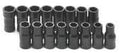 S K Hand Tools SKT756 .25in. Drive SAE and Metric Turbo Socket Set - 16 Pieces