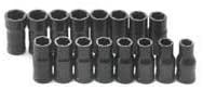 S K Hand Tools SKT756 .25in. Drive SAE and Metric Turbo Socket Set - 16 Pieces