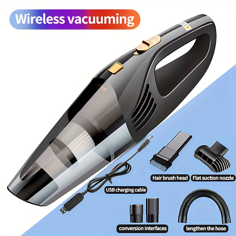 Car Mounted Wireless Vacuum Cleaner With Strong Power And LarSuction Mini Hand-held Car Vacuum Cleaner Household Indoor Small