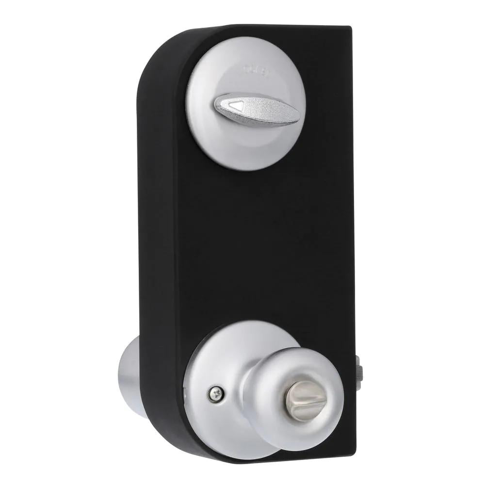 Tylo Satin Chrome Entry Door Knob and Single Cylinder Deadbolt Combo Pack