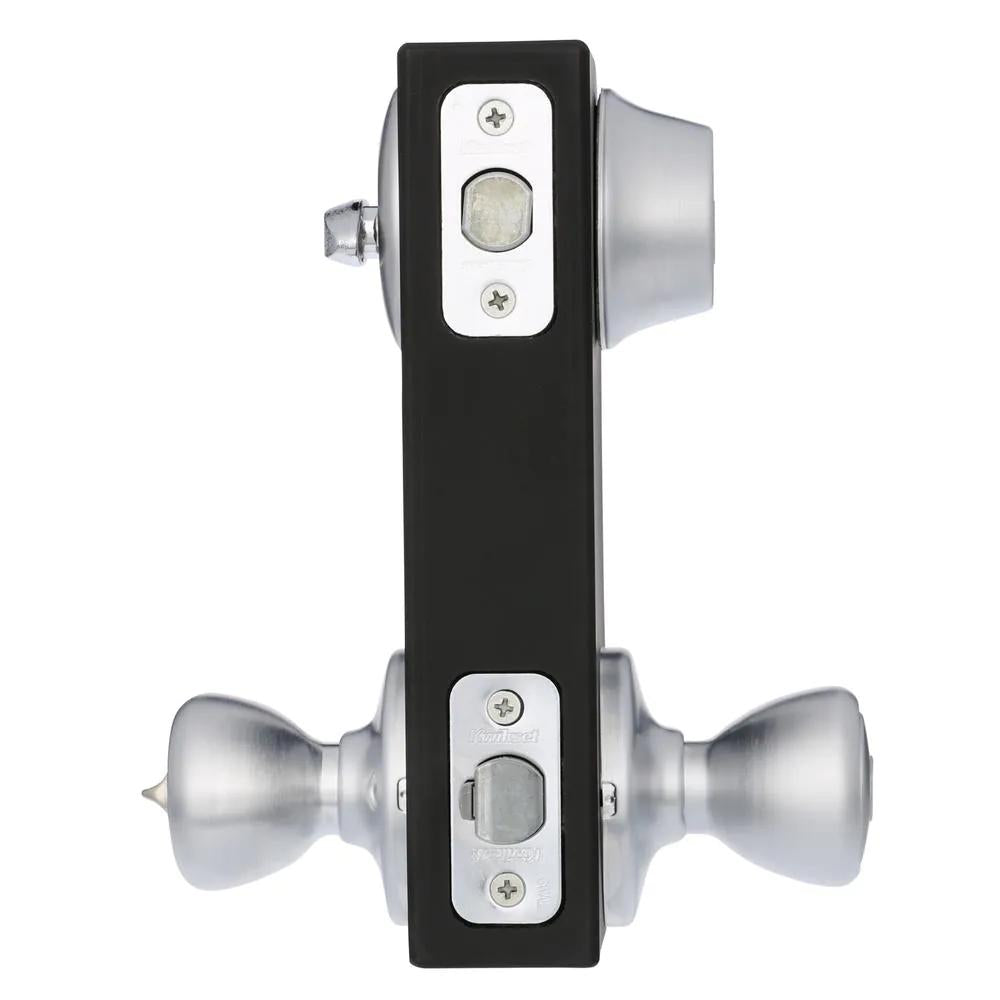 Tylo Satin Chrome Entry Door Knob and Single Cylinder Deadbolt Combo Pack