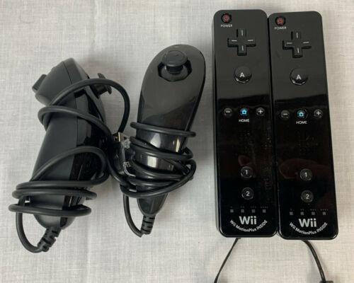 Wii U Console &amp; Gamepad 32GB Black 2 Controllers, Nunchucks &amp; Cords