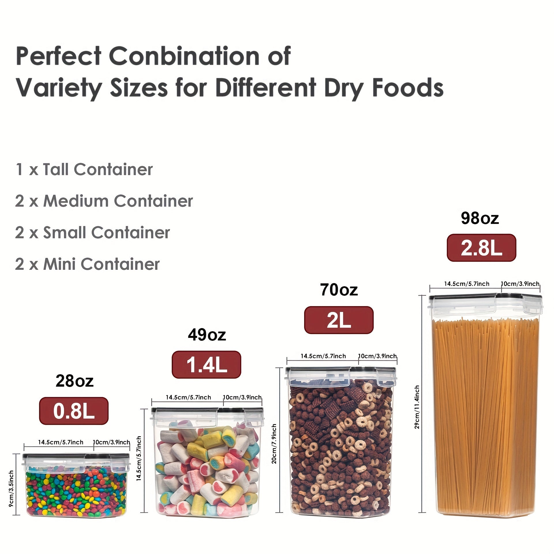 Organize Your Kitchen Pantry With This 4/7-Piece Airtight Food StoraContainer Set - BPA Free, Dishwasher Safe, And Includes Labels!