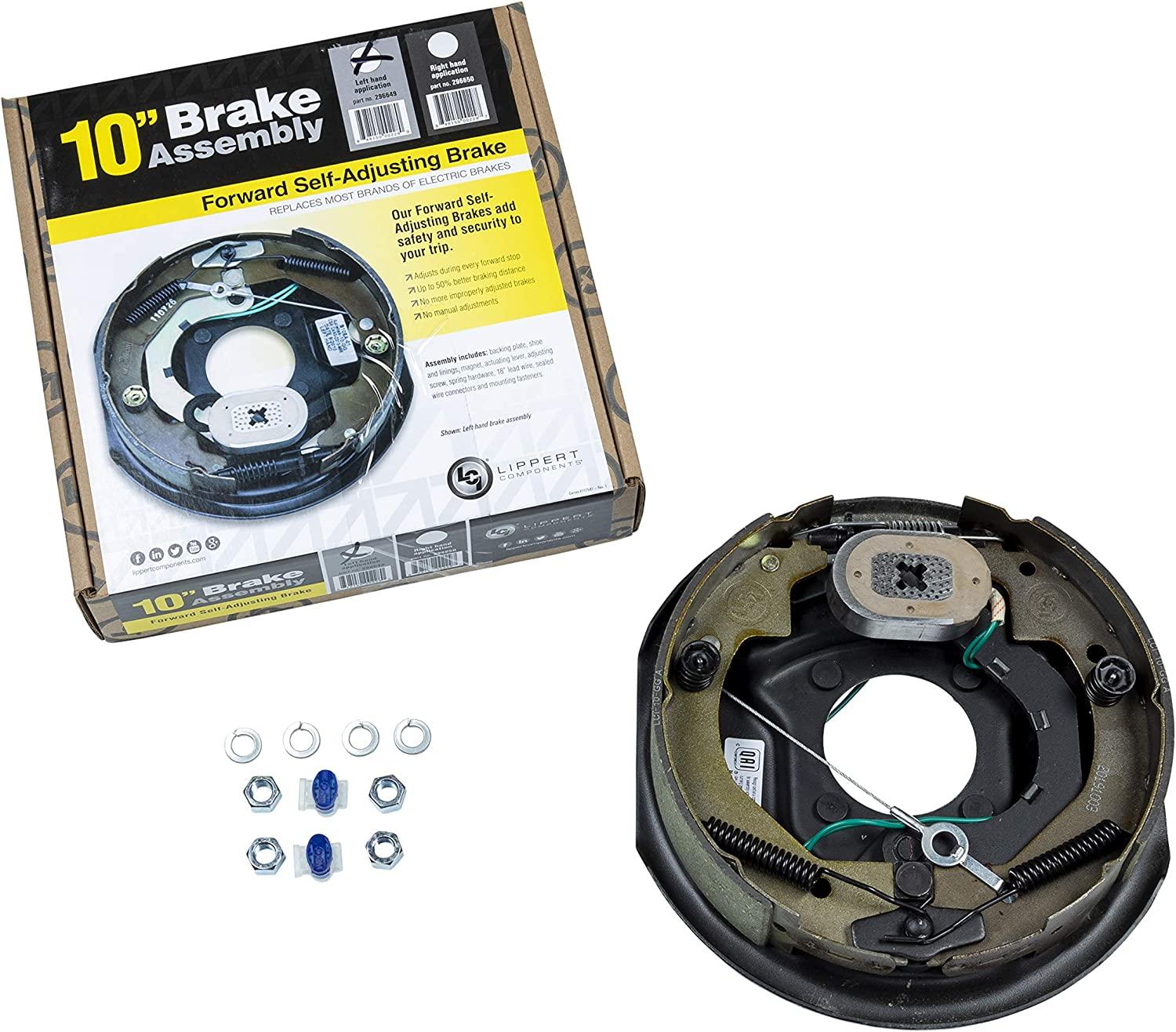 Lippert 296649 10'' x 2.25'' Left Hand Electric Brake Assembly , Black