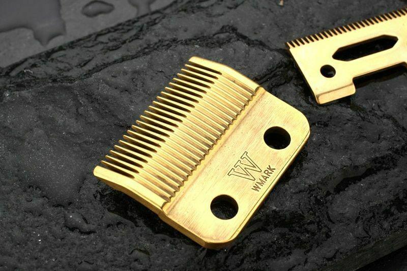 Professional Cordless Hair Clipper Blade High Carton Steel Clipper Golden Screws
