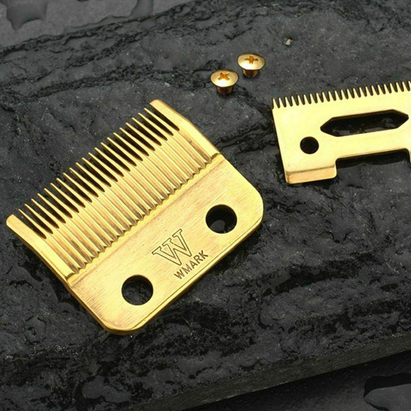 Professional Cordless Hair Clipper Blade High Carton Steel Clipper Golden Screws