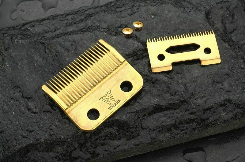 Professional Cordless Hair Clipper Blade High Carton Steel Clipper Golden Screws