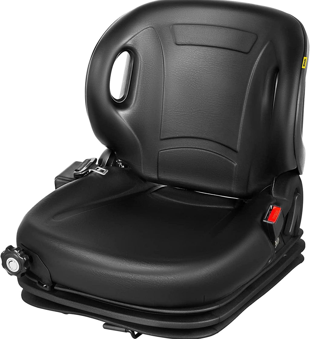 Tractor Seat, Suspension Seat with 70° Adjustable Backrest, Forklift Seat Compatible With Toyota Tractors, Forklifts, Suspension Tractor Seat and Forklift Seat with Seat Belt for Replacement