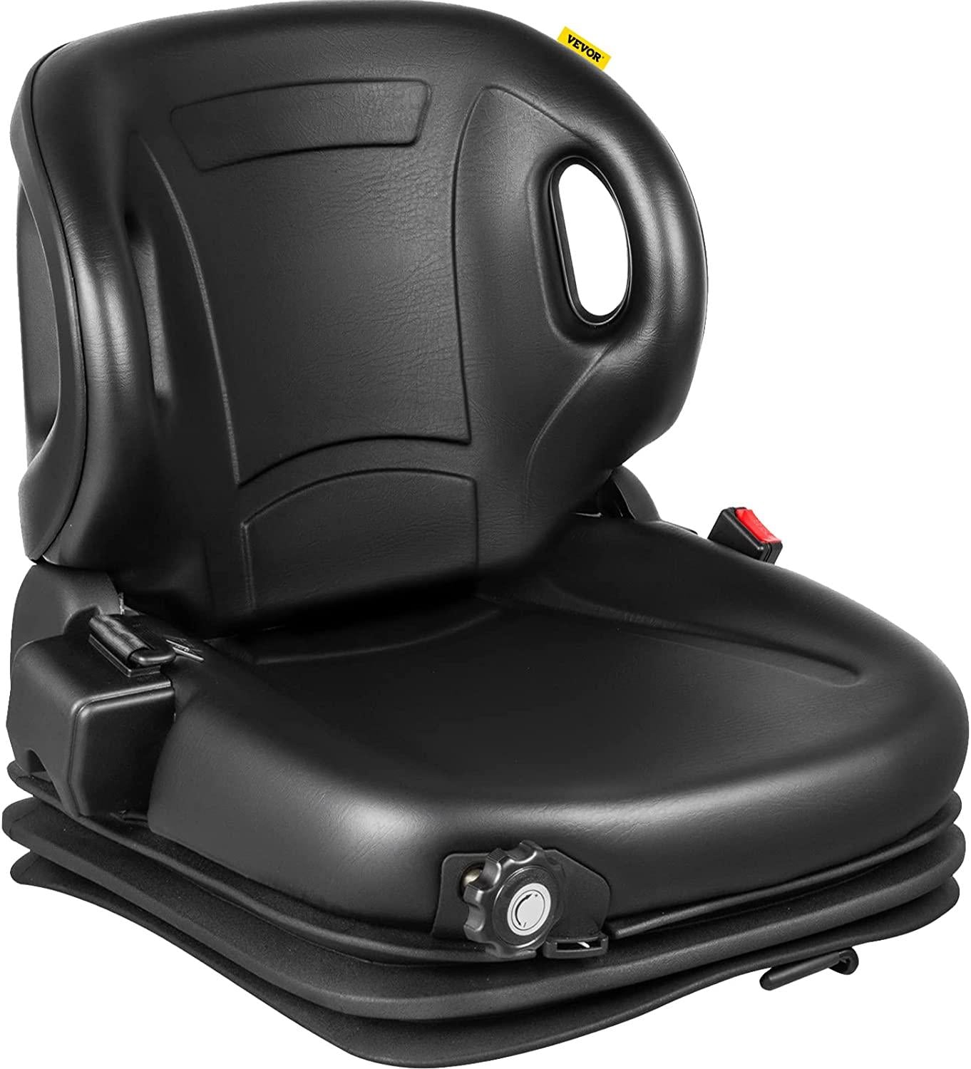 Tractor Seat, Suspension Seat with 70° Adjustable Backrest, Forklift Seat Compatible With Toyota Tractors, Forklifts, Suspension Tractor Seat and Forklift Seat with Seat Belt for Replacement