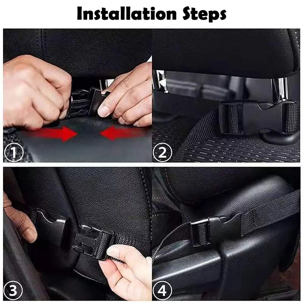 Car Seat Back StoraBag, Waterproof Durable Car Seat Organizer With Clear Screen Tablet Holder, 12 StoraPockets Seat Back Protectors