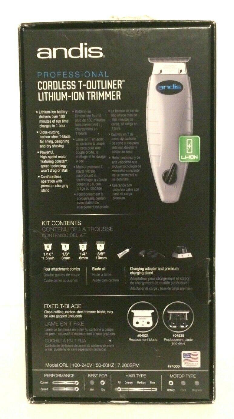 Andis (74000) Cordless T-Outliner Li Trimmer - Gray