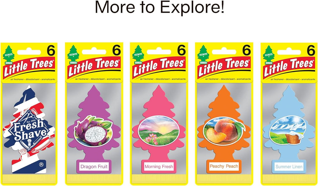 LITTLE TREES Air Fresheners Car Air Freshener. Hanging Tree Provides Long Lasting Scent for Auto or Home. Sliced, 24 Air Fresheners