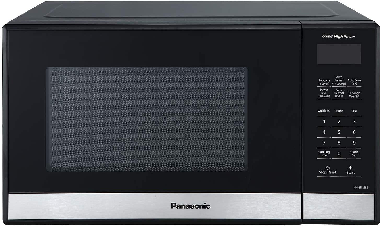 Panasonic NN-SB458S Compact Microwave Oven, 0.9 cft,  Steel/Silver
