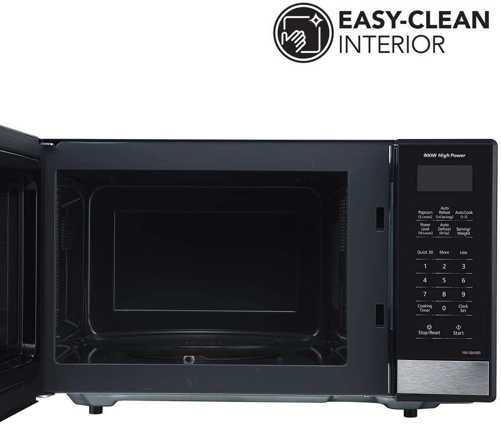 Panasonic NN-SB458S Compact Microwave Oven, 0.9 cft,  Steel/Silver