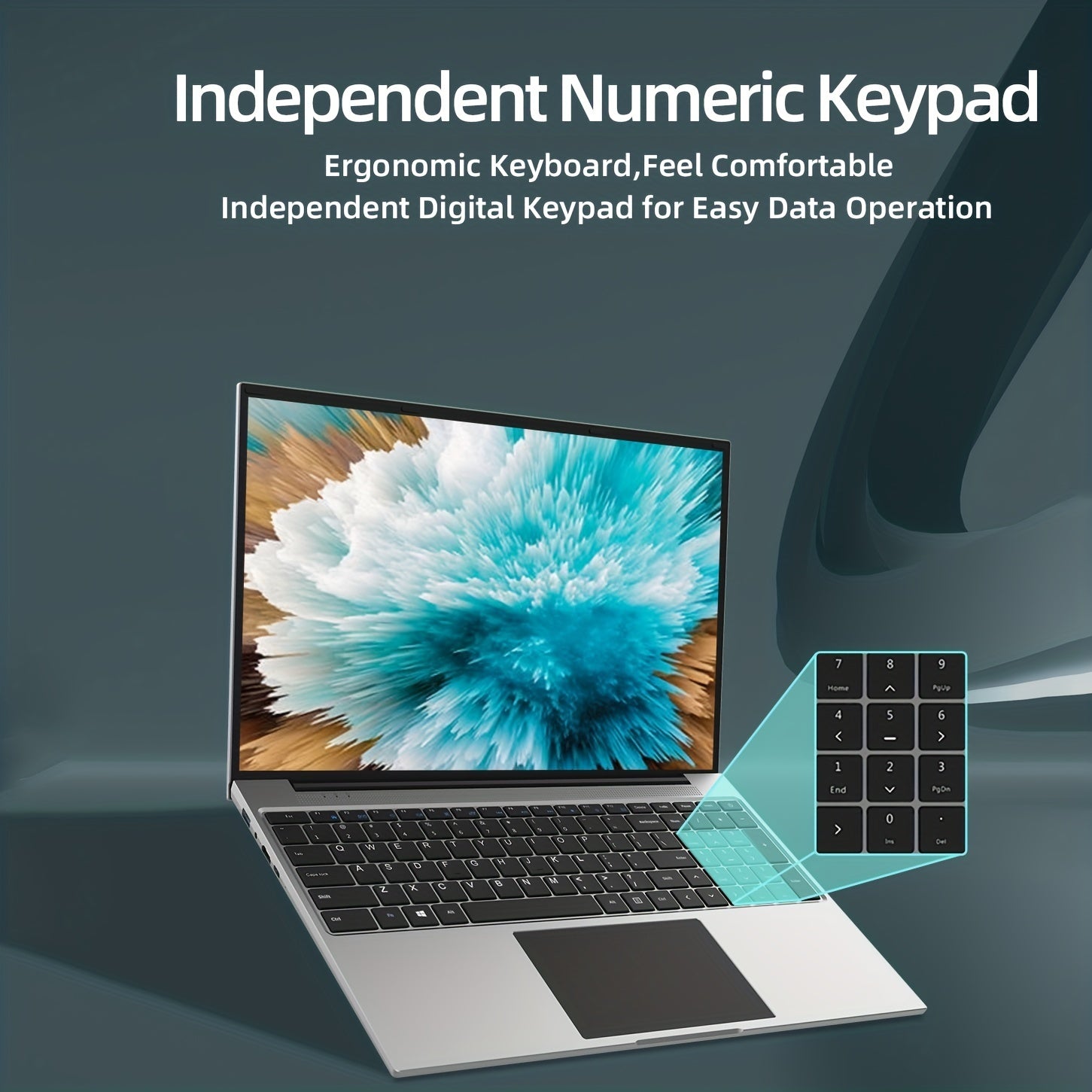 Jumper Laptop 16 Inch FHD Display, Intel Celeron Quad Core CPU, 4GB DDR4 128GB Storage, For Windows 11 Laptop Computer With Office 365 1-Year Subscription Included, 2 Stereo Speakers