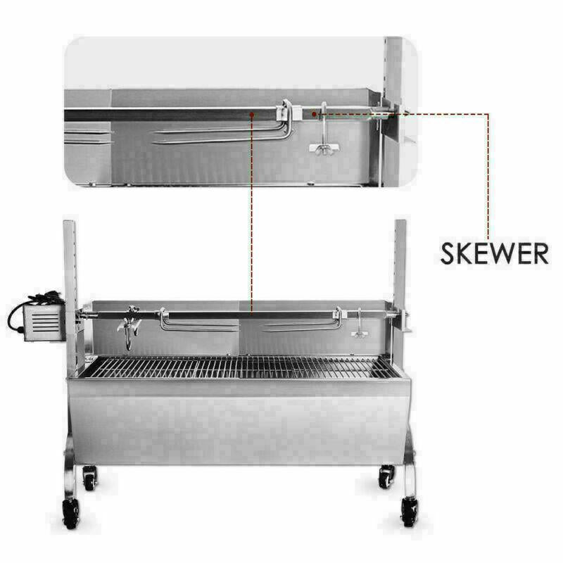 BBQ Grill Roaster Machine Outdoor Spit Whole Lamb Pig Chicken Roaster Grill