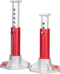 BIG RED T43004 Torin Aluminum Jack Stands with LocSupport Pins: 3 Ton (6,000 lb) Capacity, Red/Silver, 1 Pair