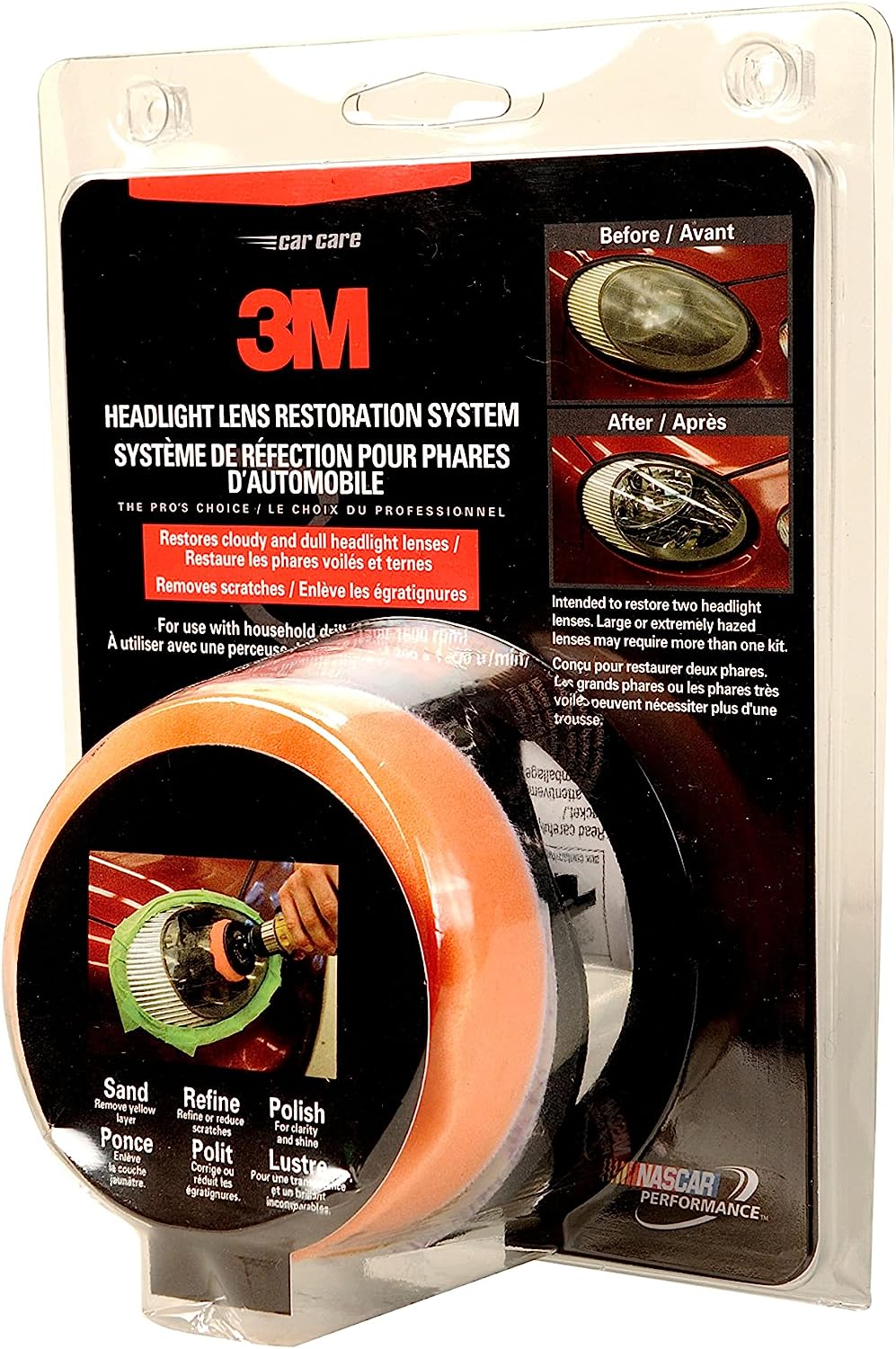 3M Headlight Lens Restoration System, 39008, 1 Kit