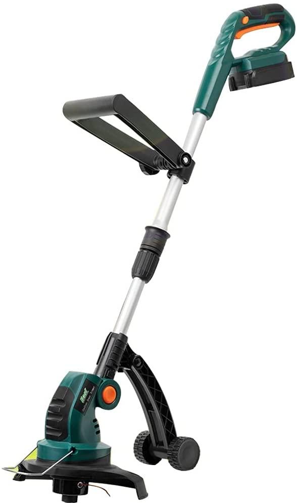 String Trimmers Electric Lawn Mower Small Household Lawn Mower Handheld Portable and Rechargeable Multifunctional Nylon Lawn Mower (Color : Green, Size : 110cm)