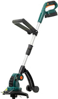 String Trimmers Electric Lawn Mower Small Household Lawn Mower Handheld Portable and Rechargeable Multifunctional Nylon Lawn Mower (Color : Green, Size : 110cm)